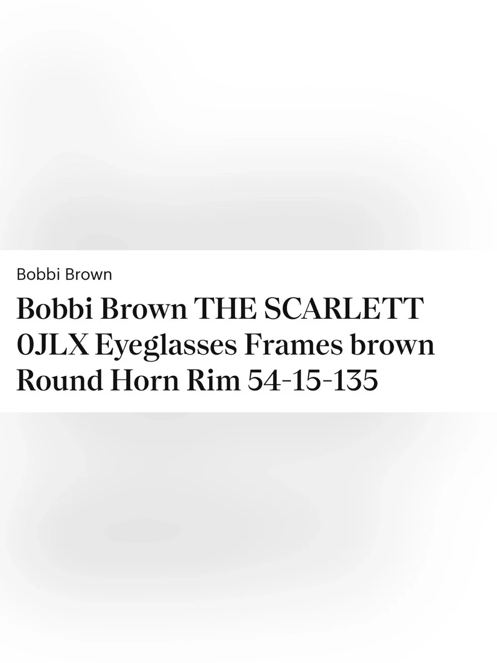 Bobbi Brown eyeglass frame Blush Pink Transparent